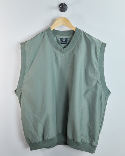 90s Nike Golf Shield Logo Green Windbreaker Vest (XL)