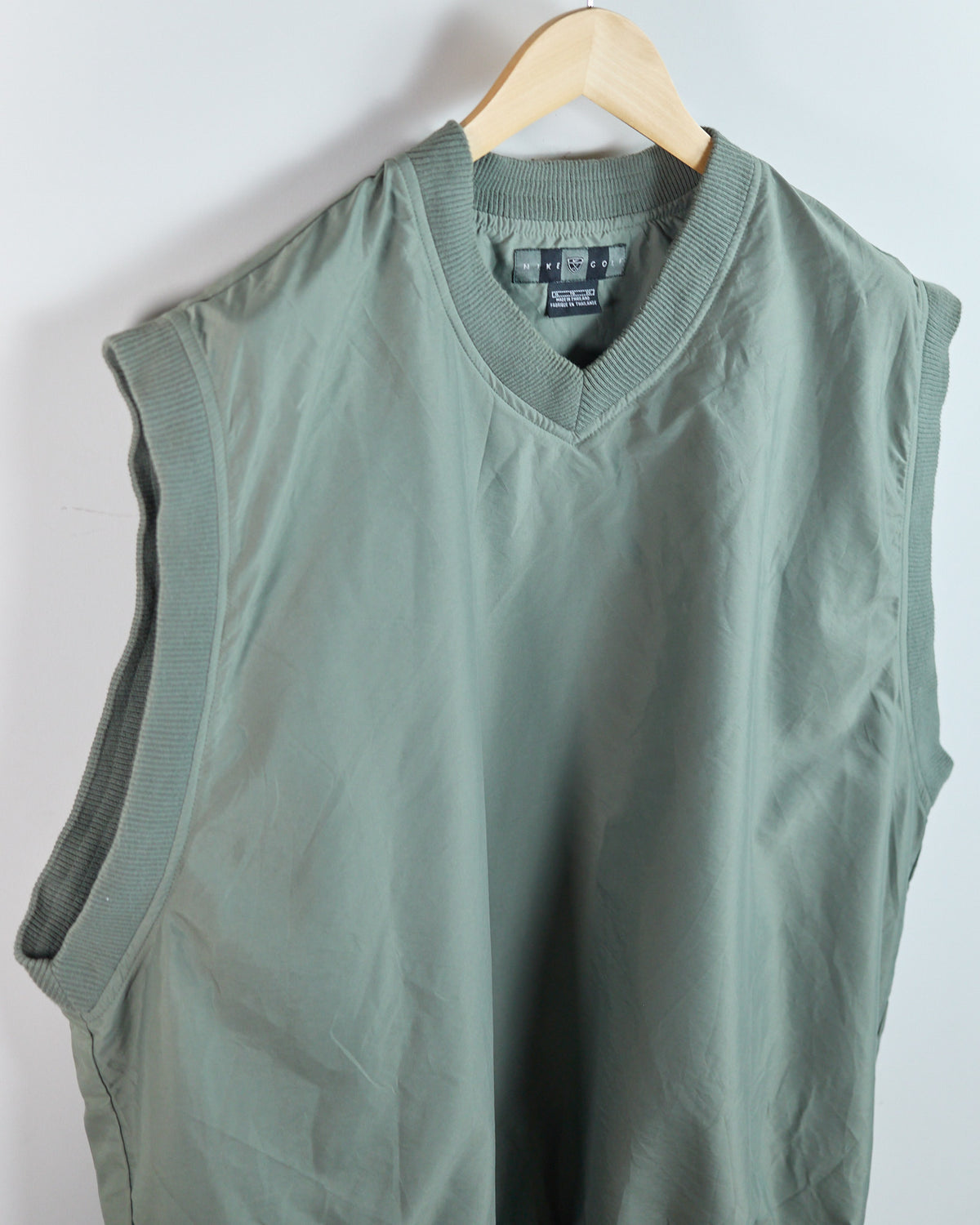 90s Nike Golf Shield Logo Green Windbreaker Vest (XL)