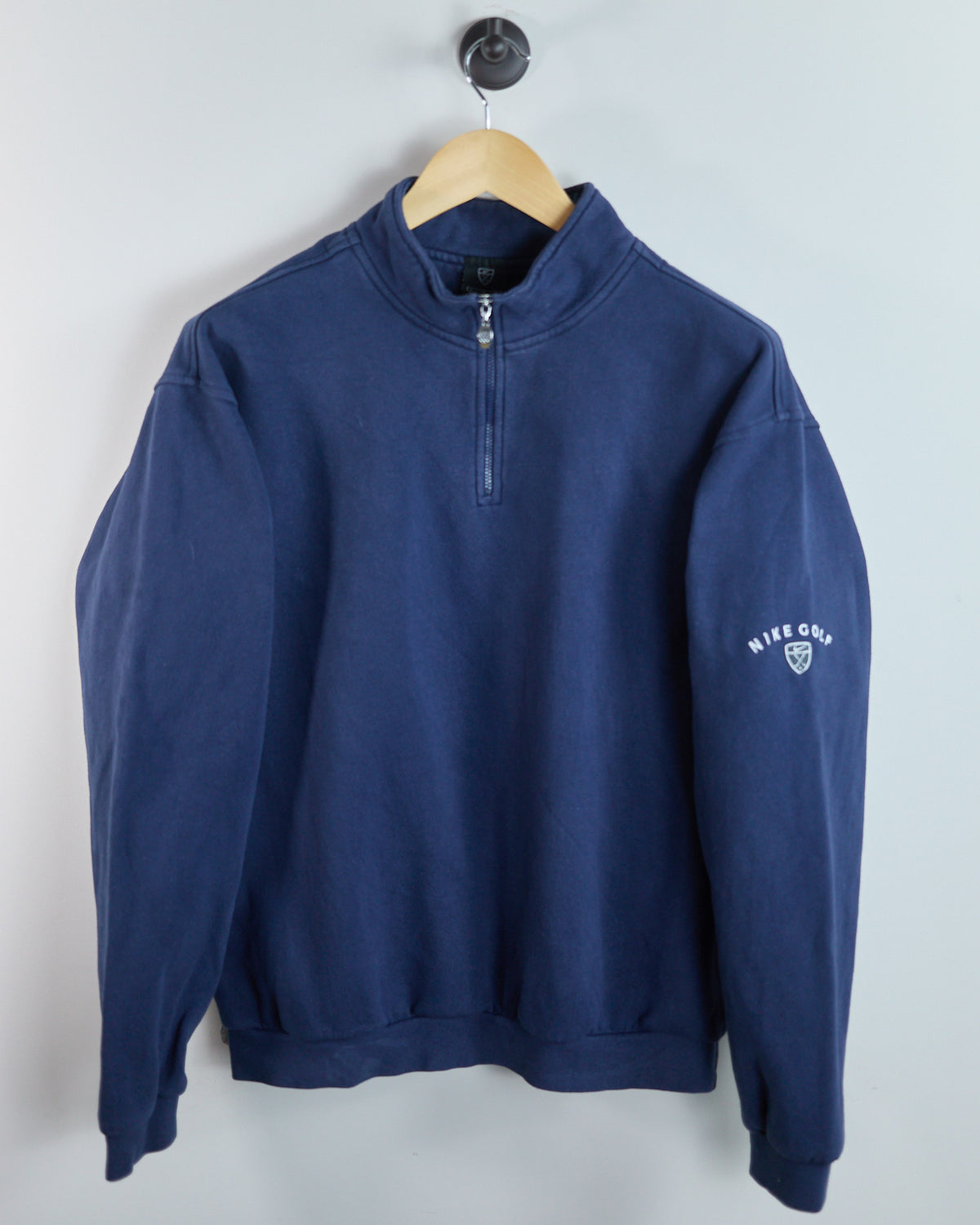 90s Nike Golf Shield Logo Quarter Zip Jumper (L, but M)