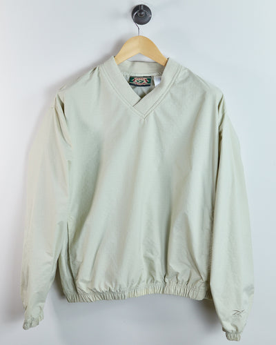 Early 90s Reebok Cream V Neck Windbreaker (M)
