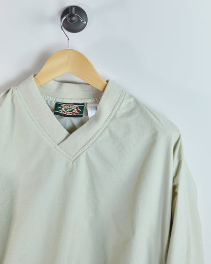 Early 90s Reebok Cream V Neck Windbreaker (M)