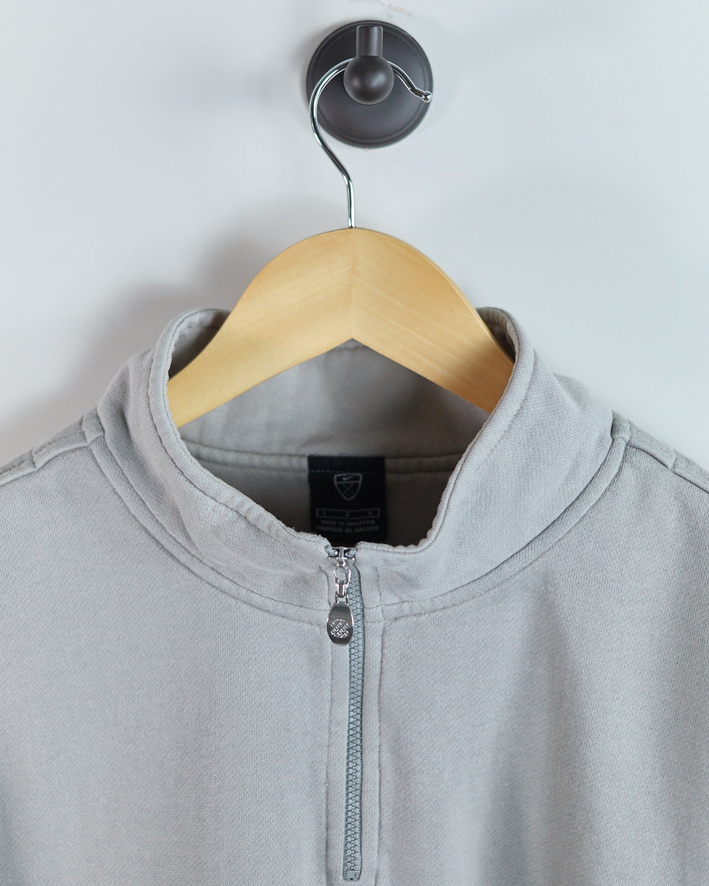 90s Nike Golf Shield Grey Quarter Zip Jumper (L)