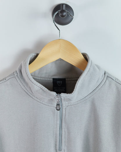 90s Nike Golf Shield Grey Quarter Zip Jumper (L)