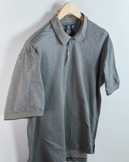 90s Nike Golf Shield Logo Blue/Brown Polo (L)