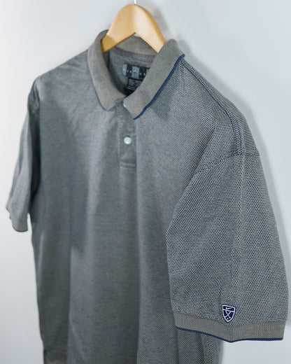 90s Nike Golf Shield Logo Blue/Brown Polo (L)