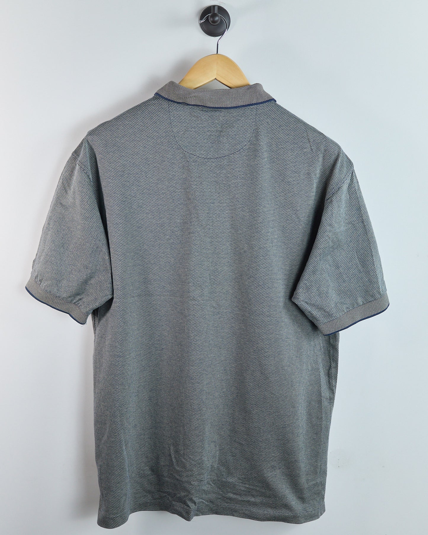 90s Nike Golf Shield Logo Blue/Brown Polo (L)