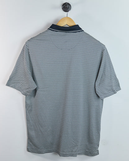 90s Nike Golf Tiger Woods Shield Logo Black/White Pattern Polo (L)
