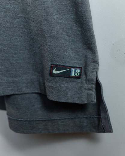 90s Nike Golf Swoosh Red/Grey Zip Up Polo (L) - Tiger wore this to a win