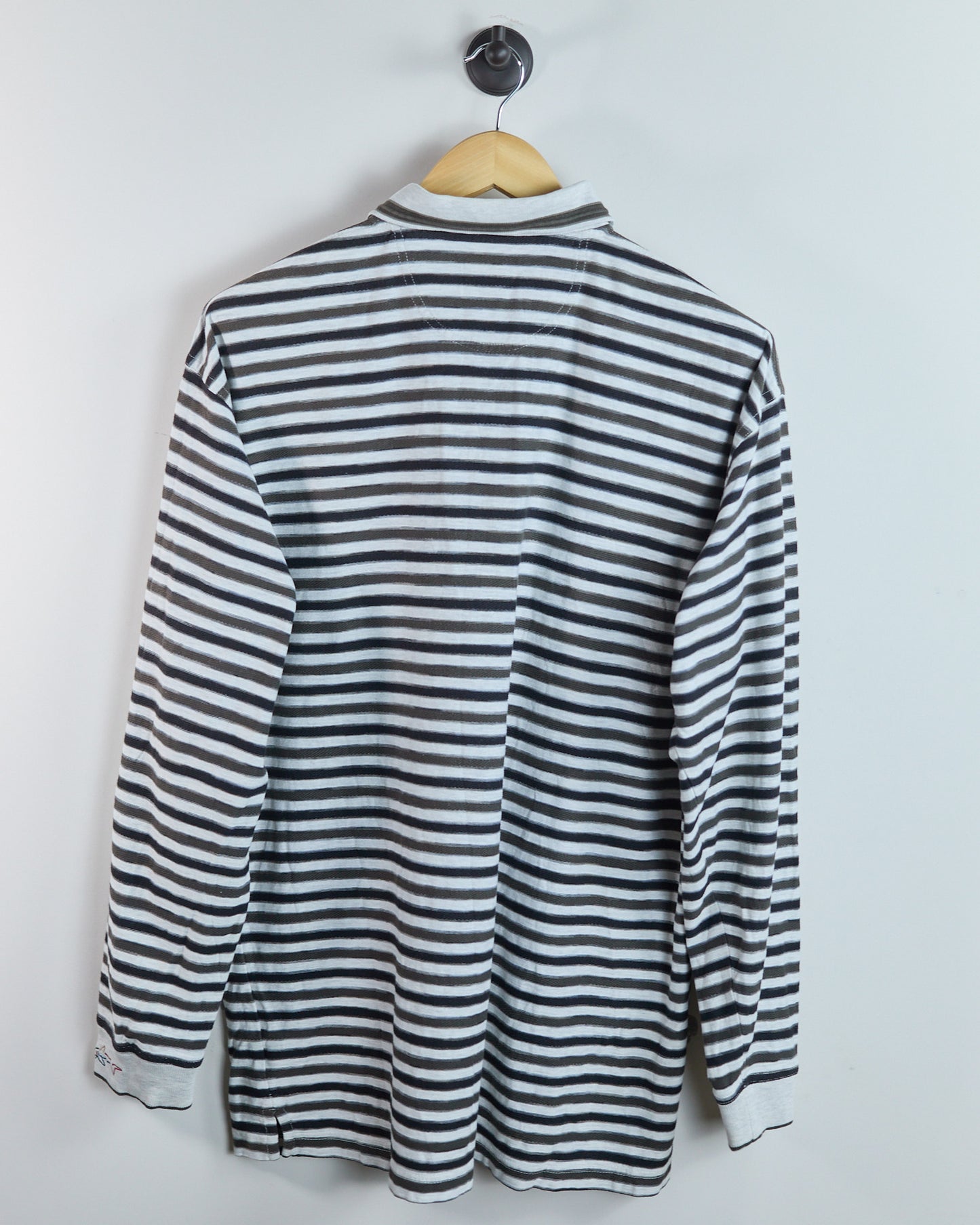 Early 90s Greg Norman x Disney White/Brown Long Sleeve Polo (L)
