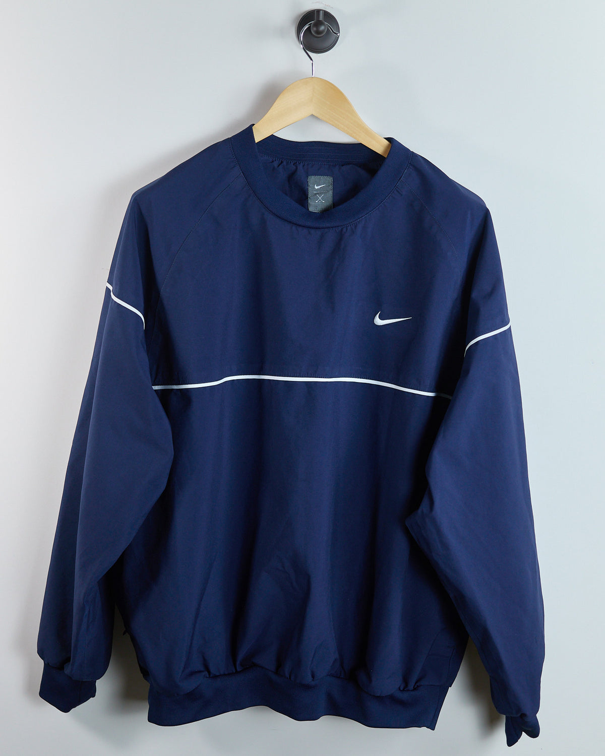 90s Nike Golf Tiger Woods Yin Yang Blue Crew Neck Windbreaker (XL)