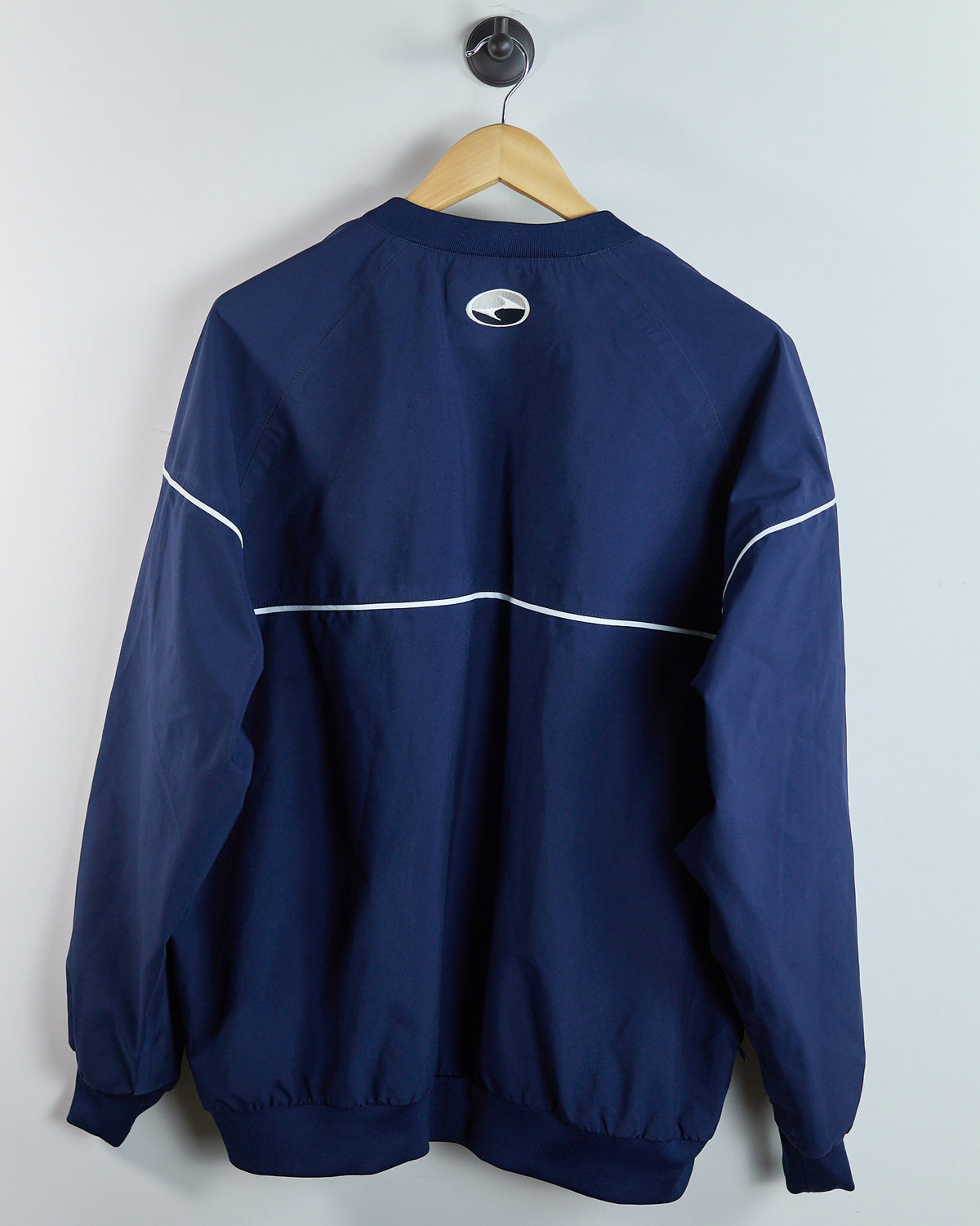 90s Nike Golf Tiger Woods Yin Yang Blue Crew Neck Windbreaker (XL)