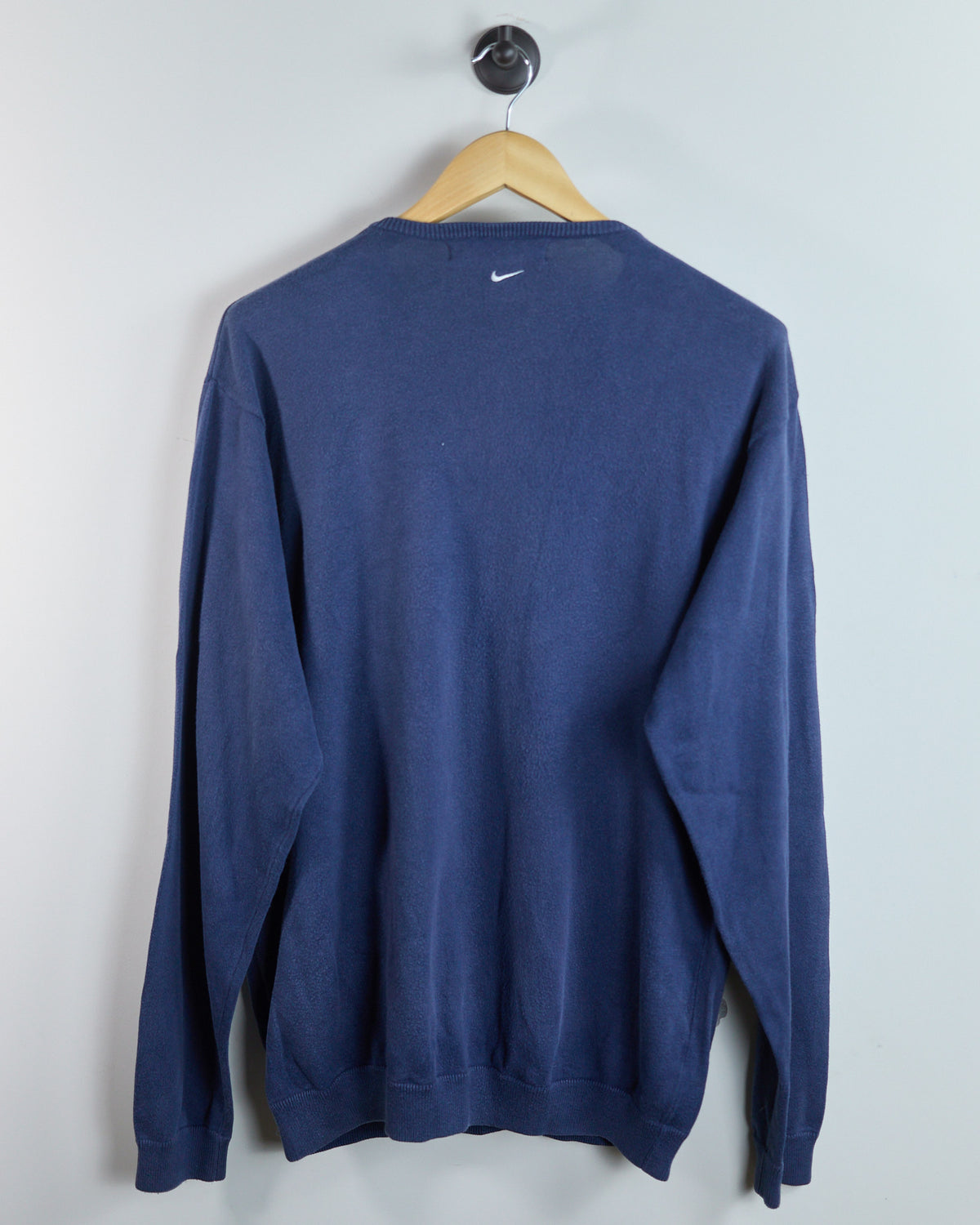 90s Nike Golf Shield Logo Blue/White Jumper (M)