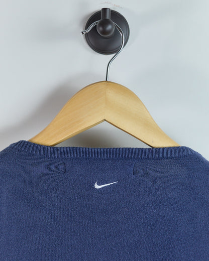 90s Nike Golf Shield Logo Blue/White Jumper (M)