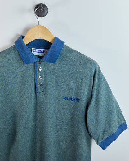 Early 90s Reebok Green/Blue Polo (M)