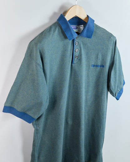 Early 90s Reebok Green/Blue Polo (M)