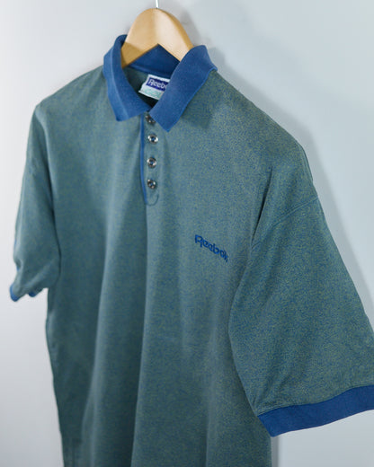 Early 90s Reebok Green/Blue Polo (M)