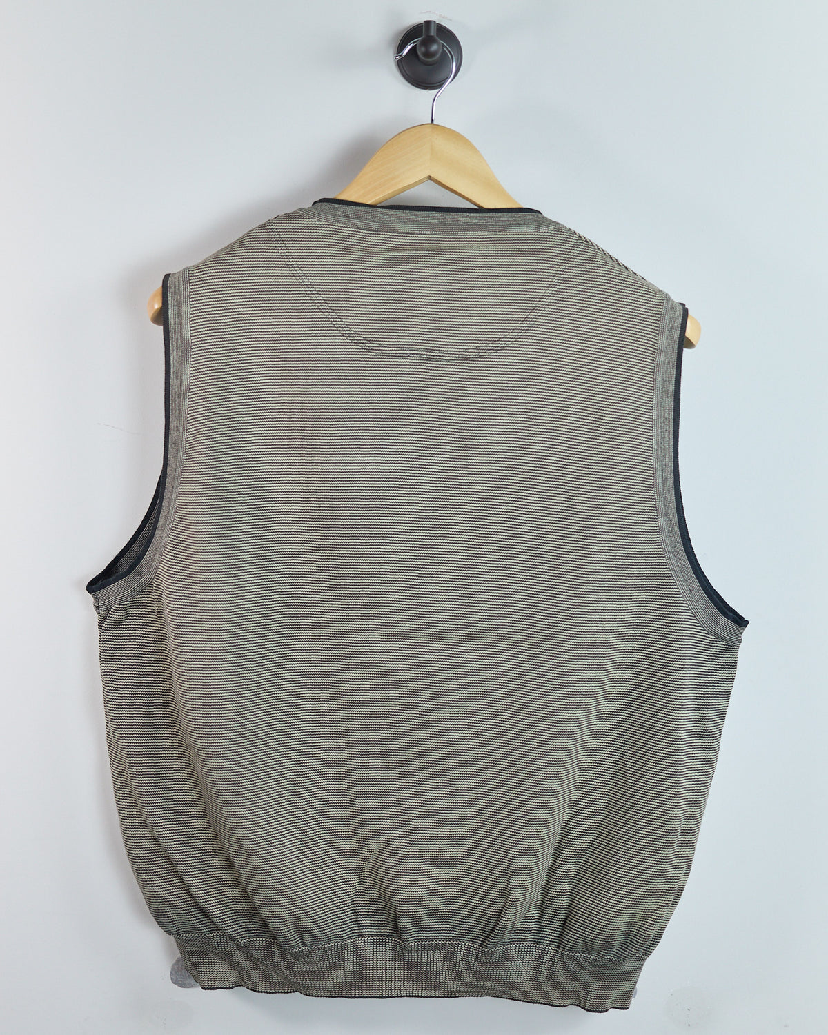 90s Titleist x FootJoy Cream/Brown/Black V Neck Vest (L)