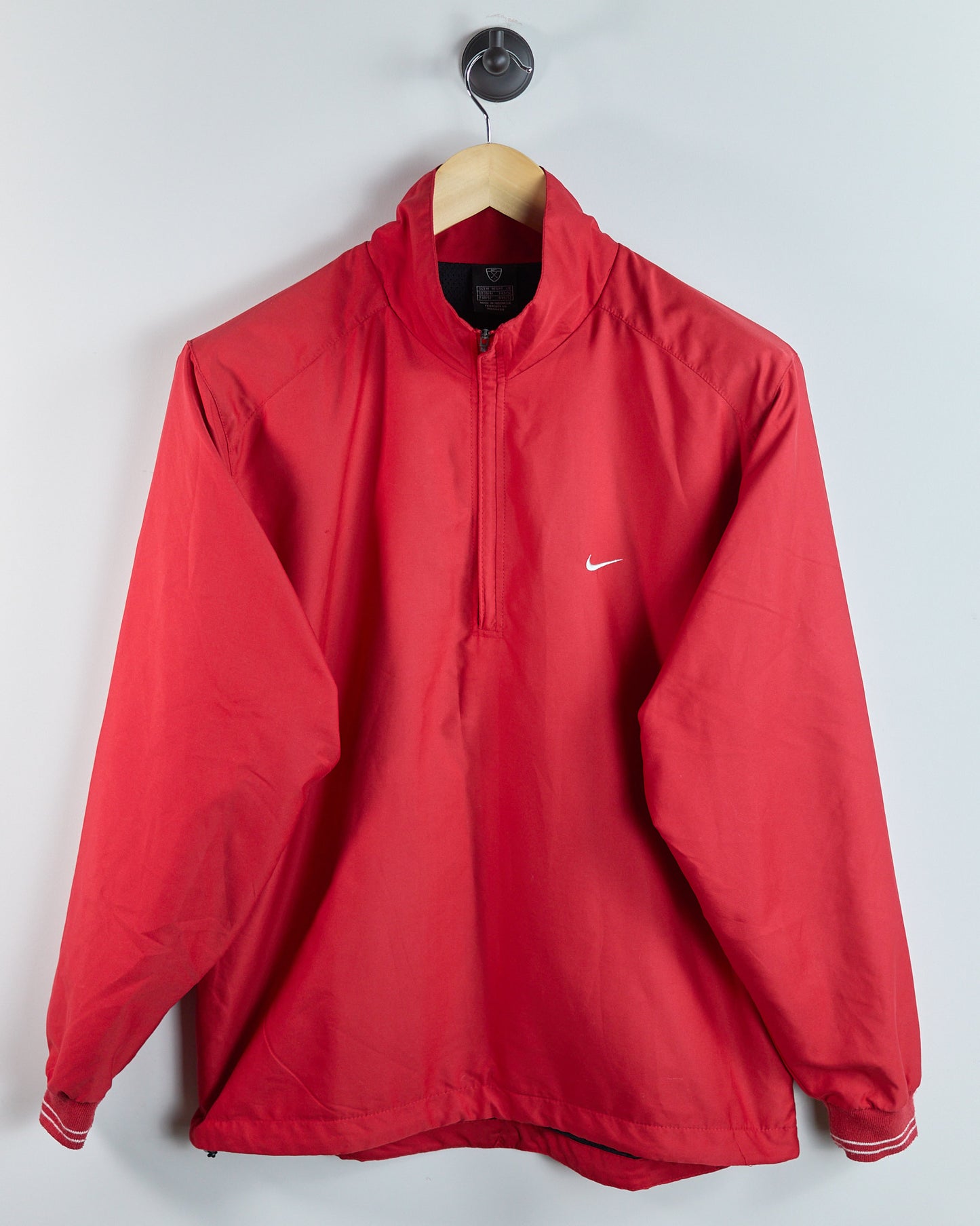 90s Nike Golf Red Long Sleeve Quarter Zip Windbreaker (M)