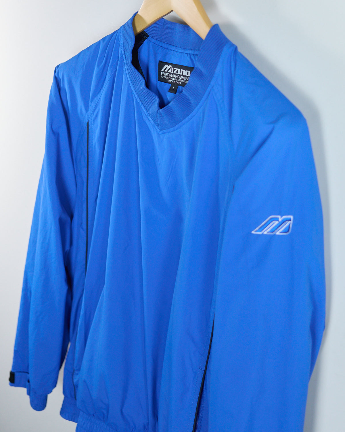 90s Mizuno Golf Blue V Neck Windbreaker (L)