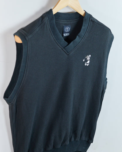 90s Nike Golf Swoosh x Disney Black V Neck Vest (M)
