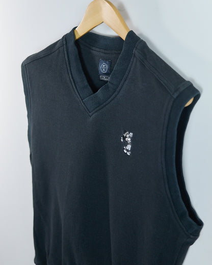 90s Nike Golf Swoosh x Disney Black V Neck Vest (M)