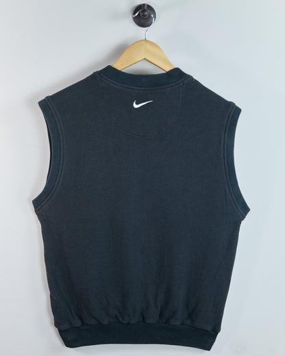 90s Nike Golf Swoosh x Disney Black V Neck Vest (M)