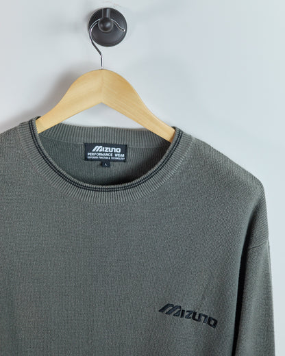 90s Mizuno Golf Dark Green/BlackCrew Neck Jumper (L)