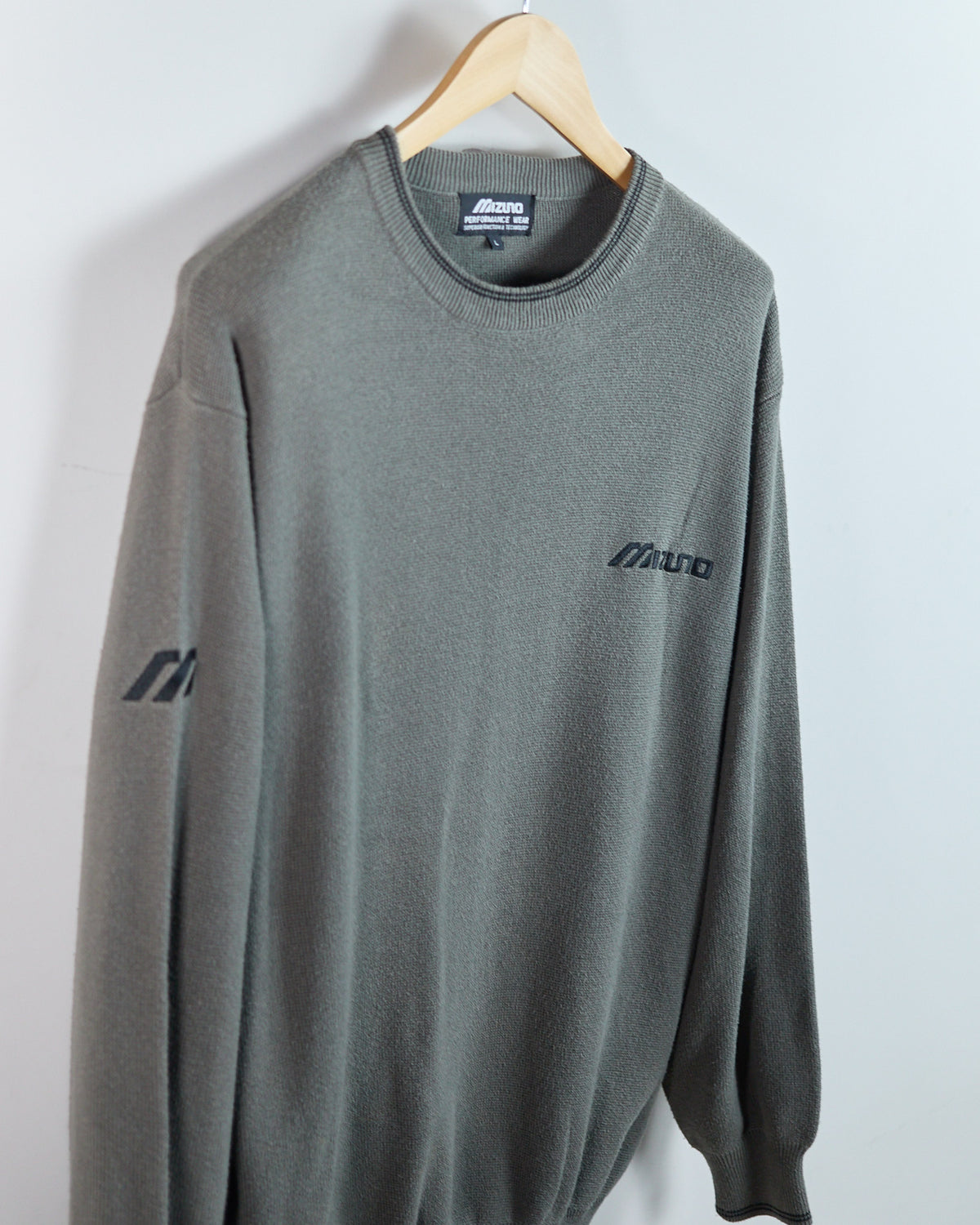 90s Mizuno Golf Dark Green/BlackCrew Neck Jumper (L)