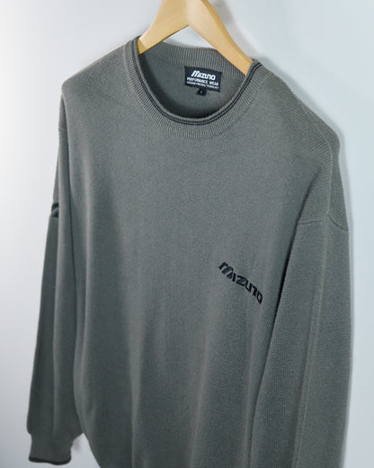 90s Mizuno Golf Dark Green/BlackCrew Neck Jumper (L)