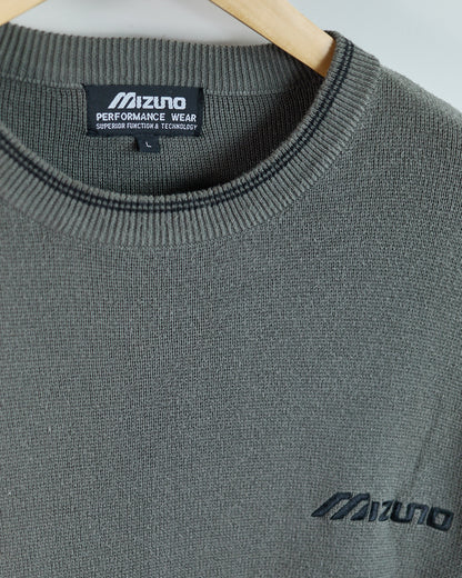 90s Mizuno Golf Dark Green/BlackCrew Neck Jumper (L)