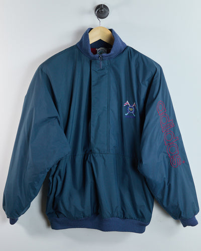 80s to early 90s Adidas Golf Blue Quarter Zip Jacket (M)