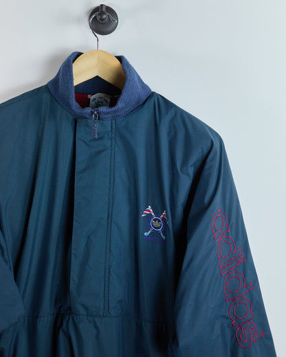 80s to early 90s Adidas Golf Blue Quarter Zip Jacket (M)