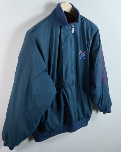 80s to early 90s Adidas Golf Blue Quarter Zip Jacket (M)