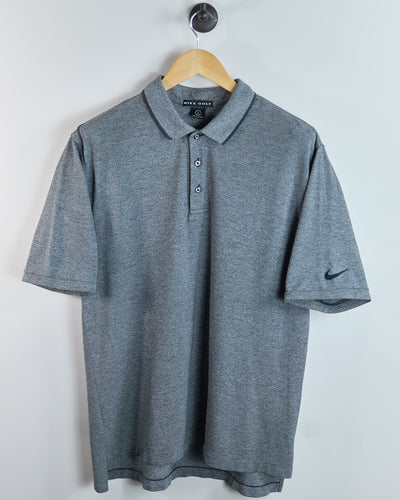 90s Nike Golf Swoosh Grey Polo (L)
