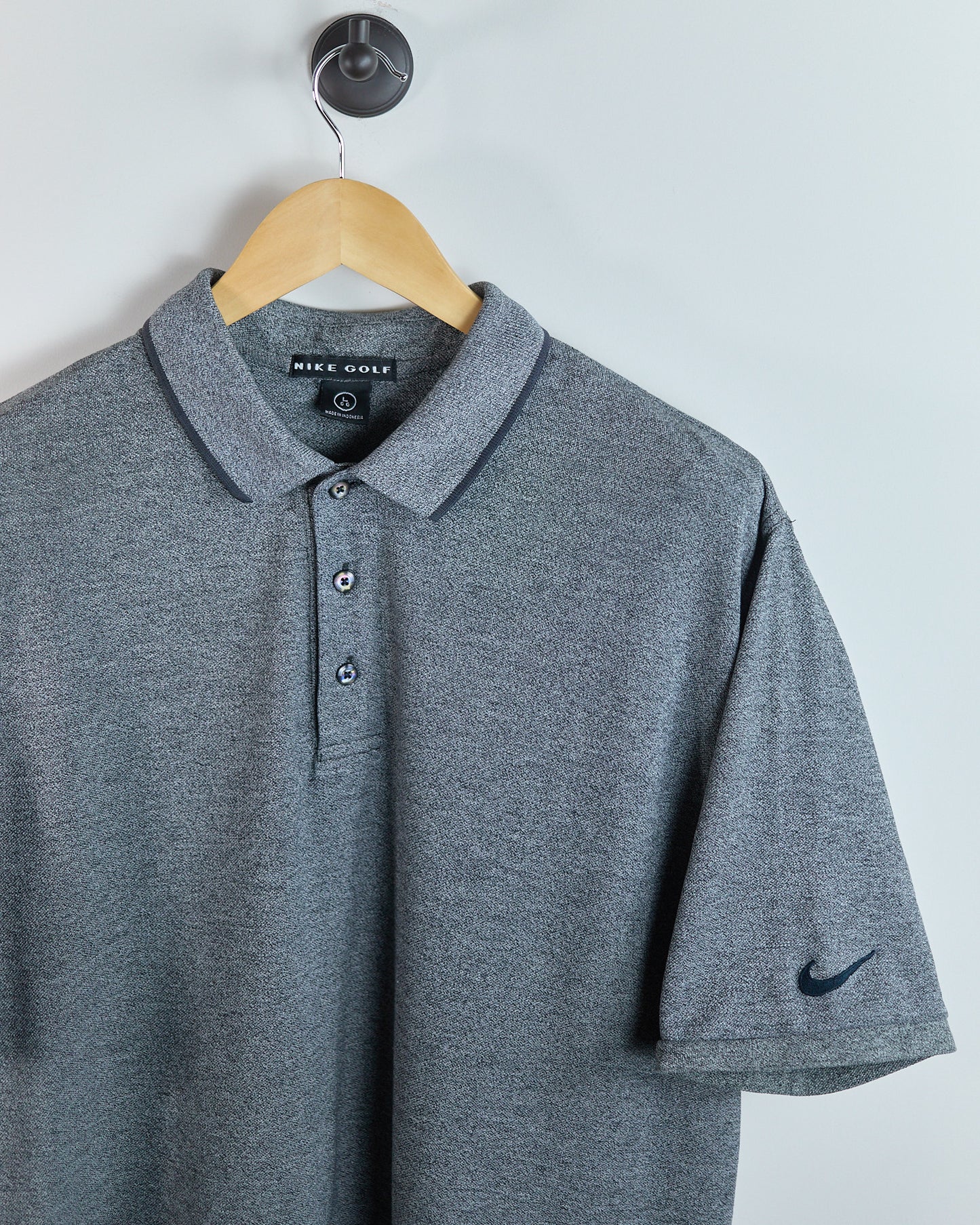 90s Nike Golf Swoosh Grey Polo (L)