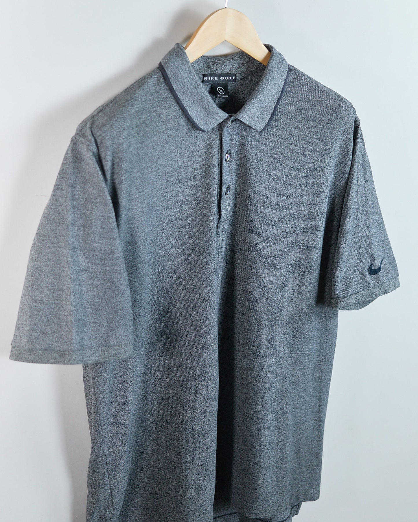 90s Nike Golf Swoosh Grey Polo (L)