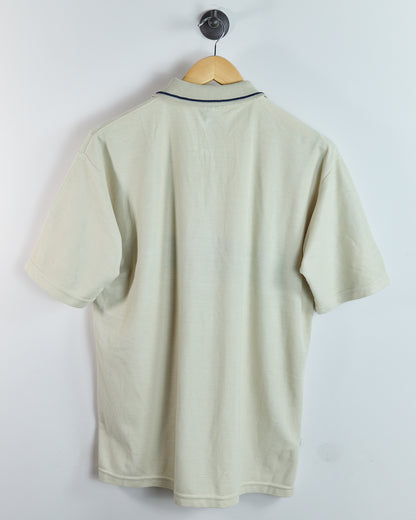 90s Titleist Cream/Blue Polo Stripe Pattern (L)