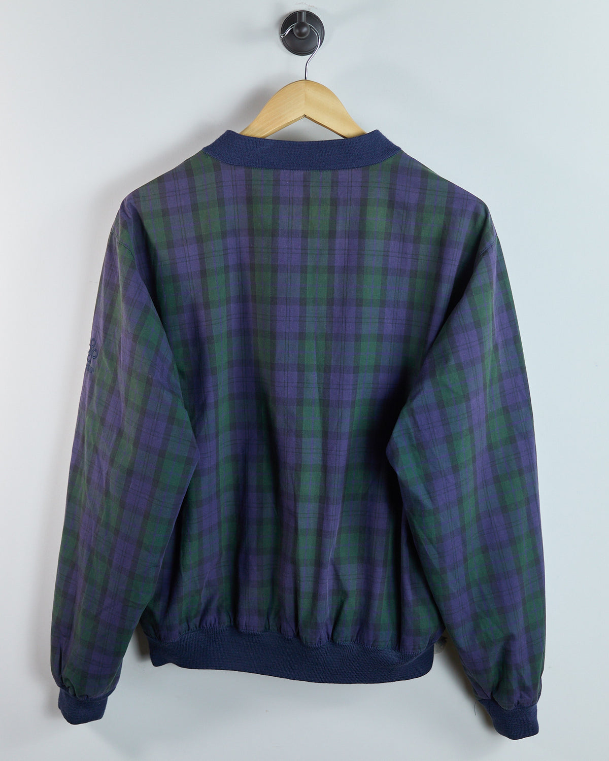 90s Proquip Blue/Green Tartan Pattern 1997 Ryder Cup Valderrama V Neck Windbreaker (M)