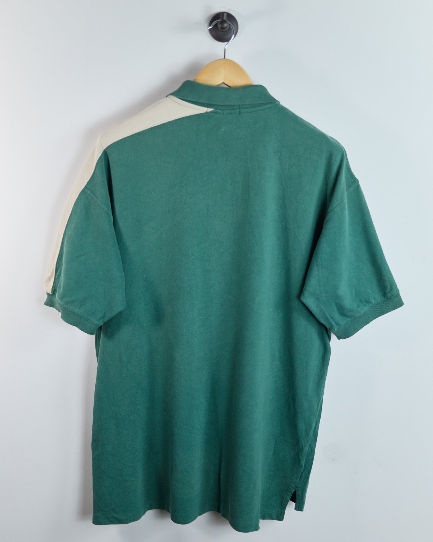 80s Pebble Beach Green/Cream Pebble Beach Polo (L)