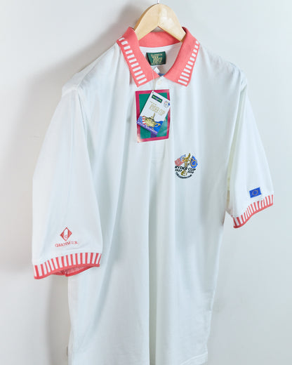90s Glenmuir White/Coral Ryder Cup Polo, NWT (L)