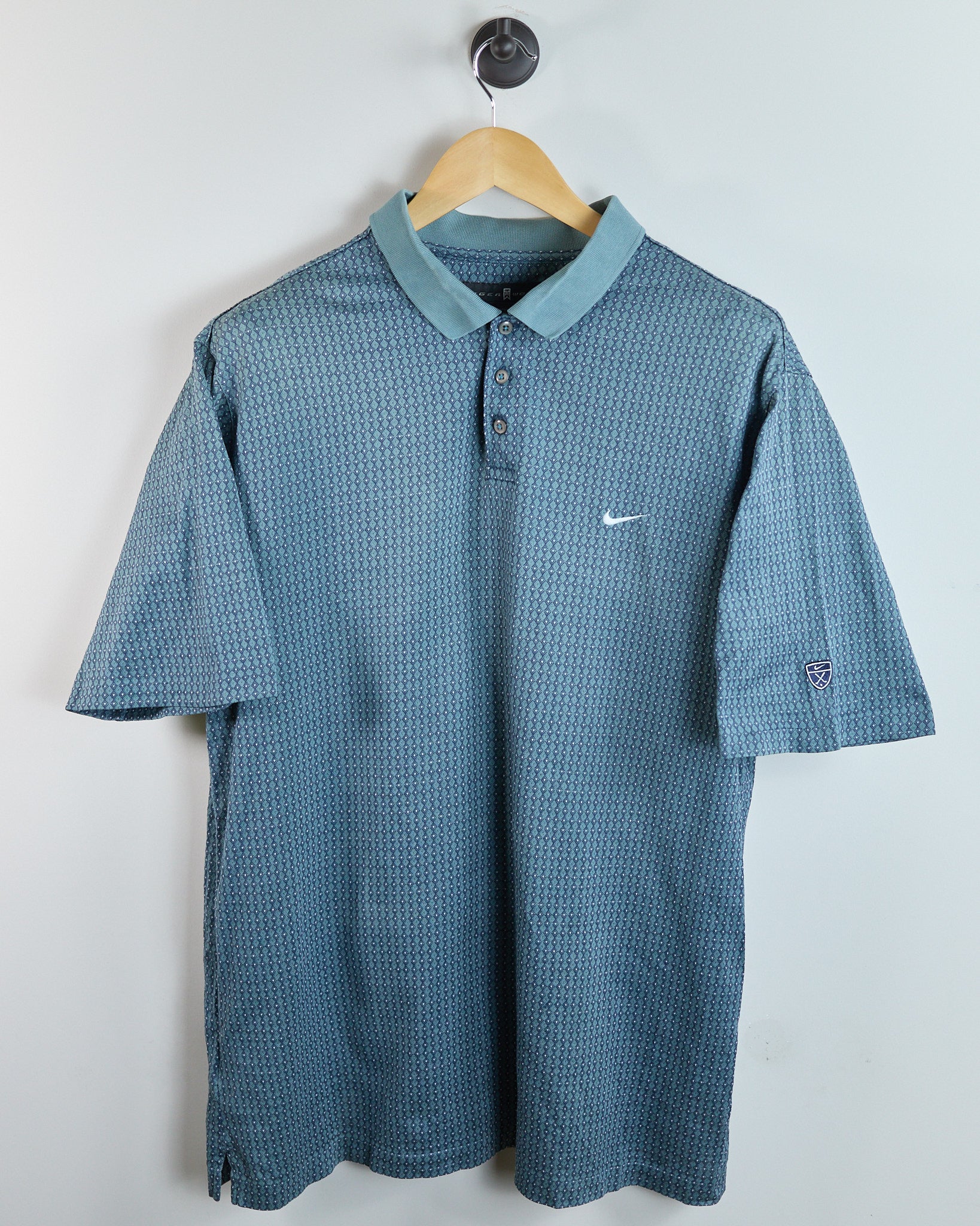 90s Nike Golf Steel Blue/Slate Polo (XL) | Rules of Golf – The
