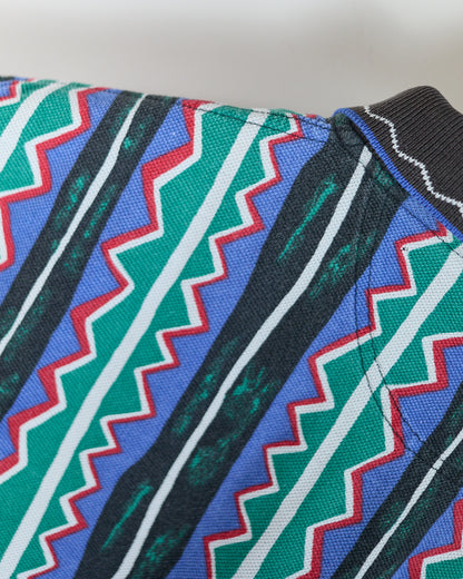 Early 90s Greg Norman Royal Blue Multicolour Pattern Polo (M)