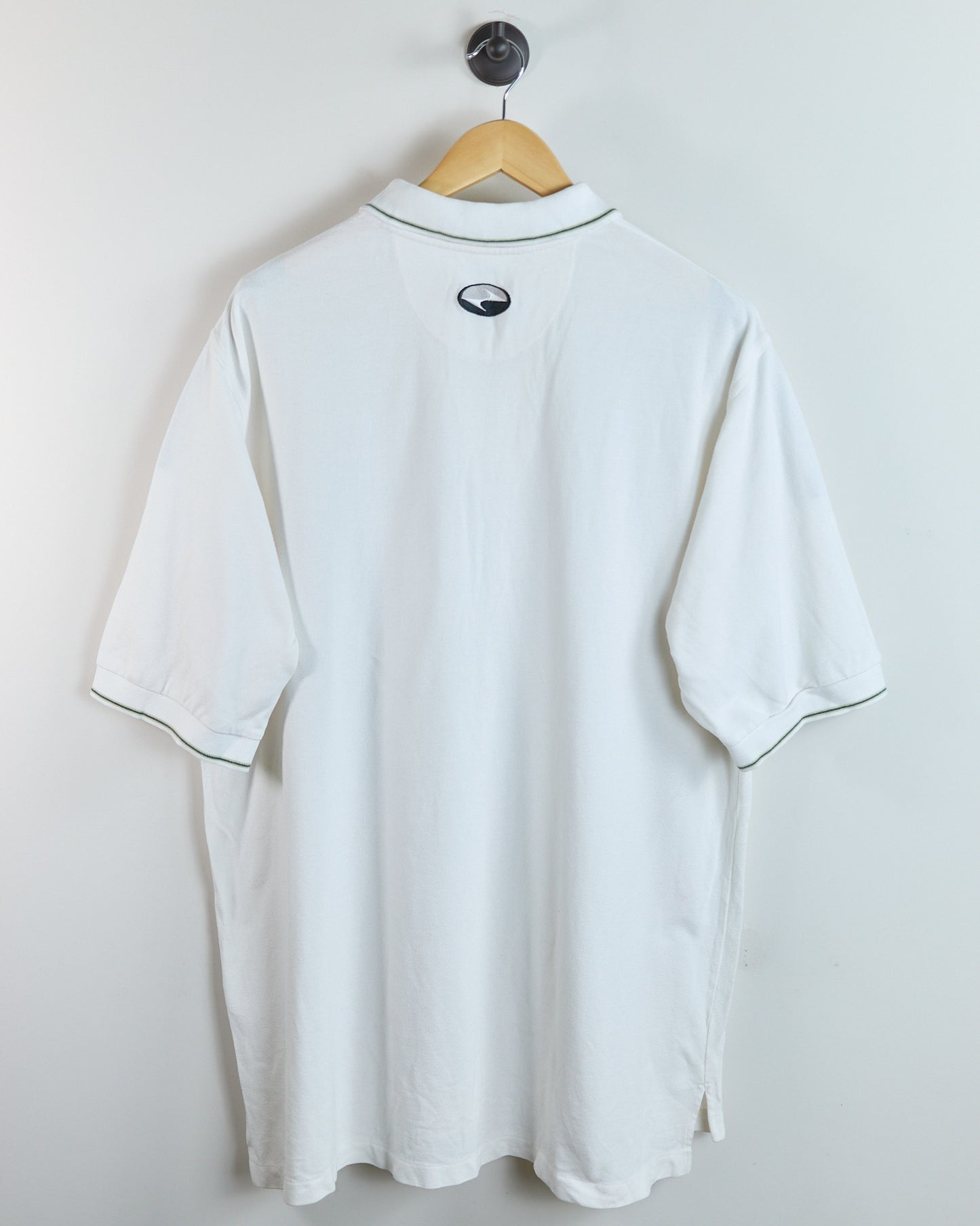 90s to early 00s Nike Golf Tiger Woods Yin Yang White Zip Up Polo (XL)