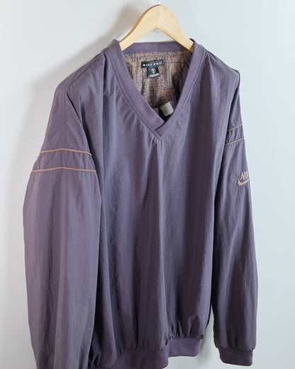 90s Nike Golf Purple V Neck Windbreaker, Super Rare (XL)