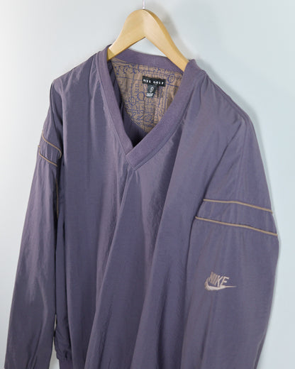 90s Nike Golf Purple V Neck Windbreaker, Super Rare (XL)
