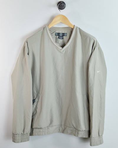 90s Nike Golf Shield Logo Sand V Neck Windbreaker (L)