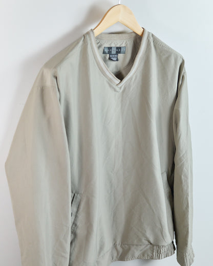 90s Nike Golf Shield Logo Sand V Neck Windbreaker (L)