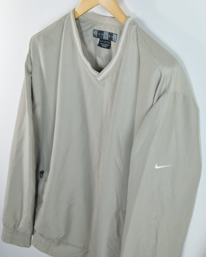 90s Nike Golf Shield Logo Sand V Neck Windbreaker (L)