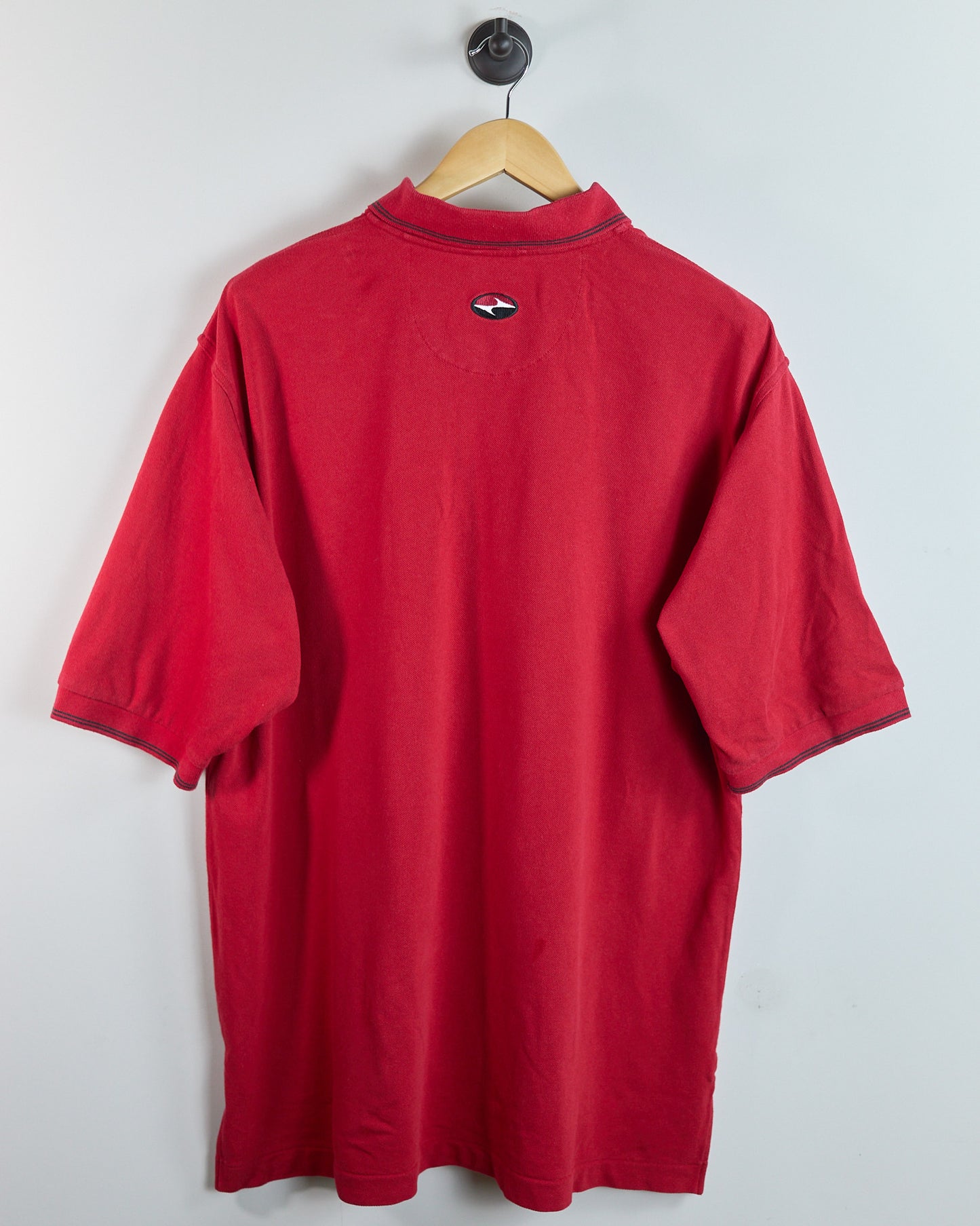 90s to early 00s Nike Golf Tiger Woods Yin Yang Red Zip Up Polo (L)