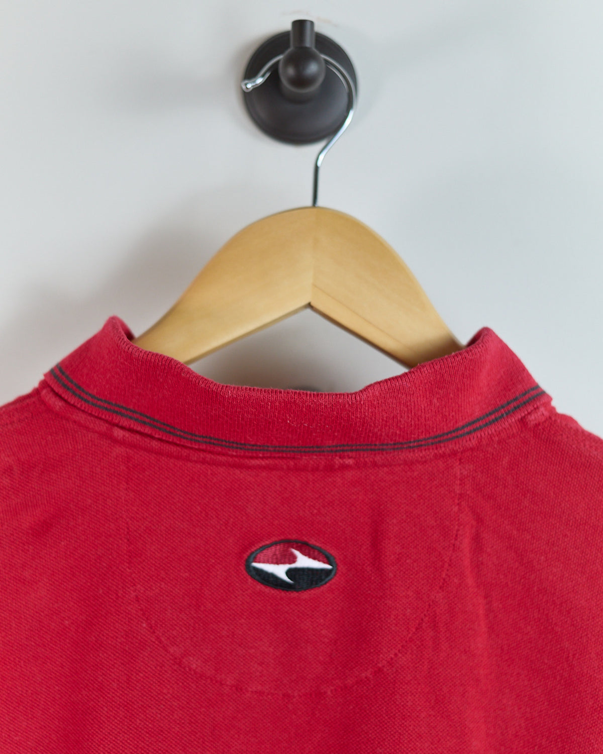 90s to early 00s Nike Golf Tiger Woods Yin Yang Red Zip Up Polo (L)
